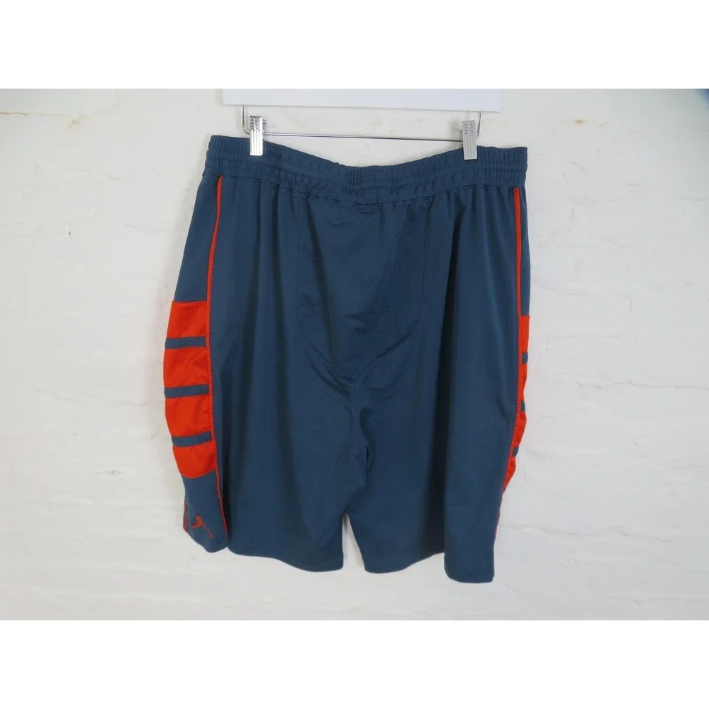 Jordan Basketball Shorts Mens 2XL Blue Orange Dri Fit 10
